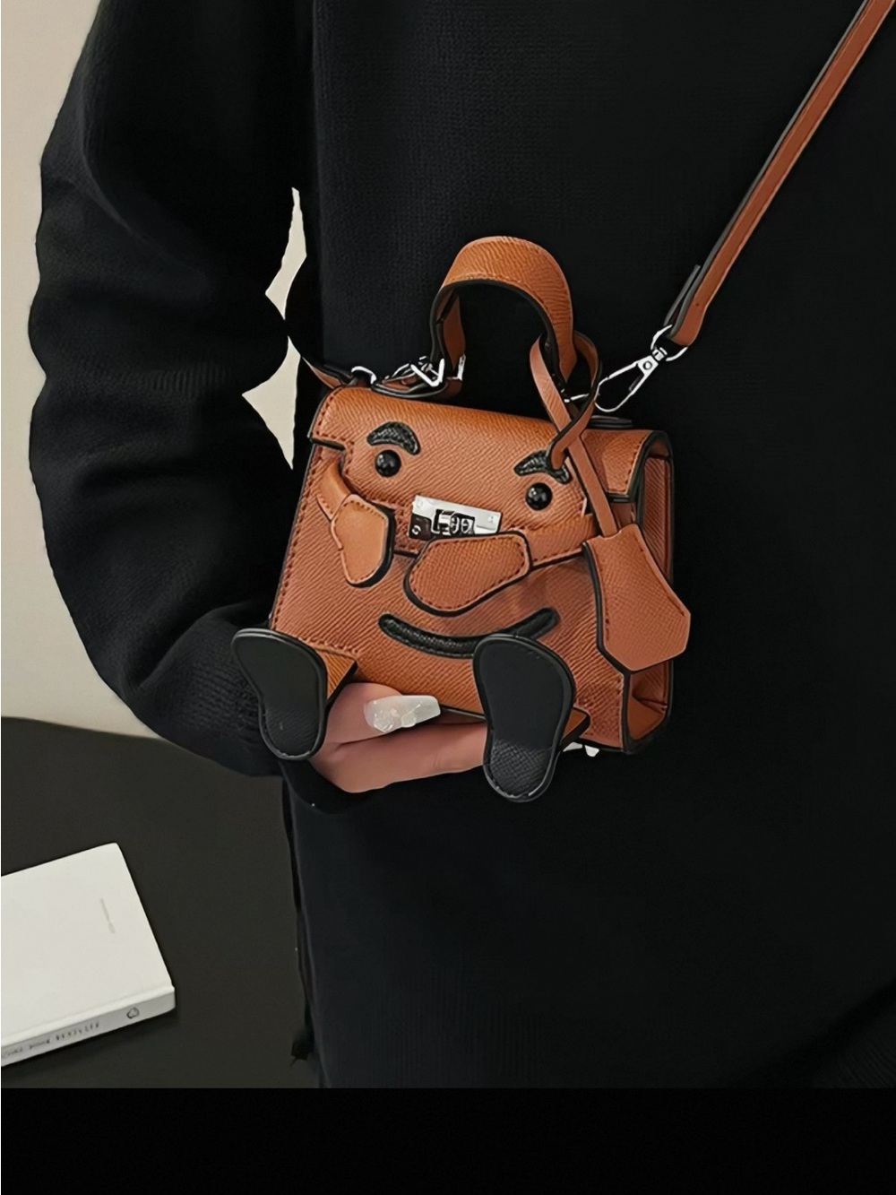 Leather Cute Kelly mini handbag women's
